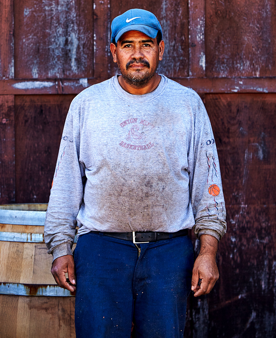Male farmer at Granite Springs Winery