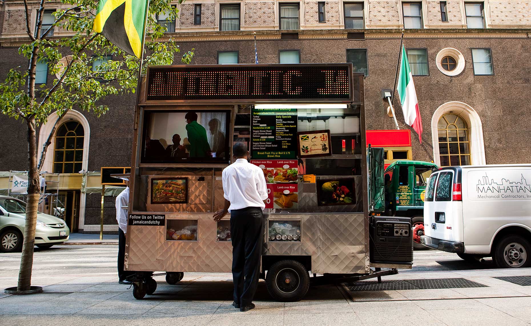 Jamaican Dutchy food cart in New York City